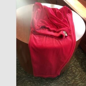 1X Roaman’s Red Velvet Velour Valentine Stretch Pants